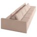 Sofá Ilha Modulado Milos 392cm Puff Lateral Veludo Rosê G33 - Gran Belo