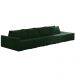 Sofá Ilha Modulado Milos 392cm Puff Lateral Veludo Verde G33 - Gran Belo