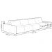 Sofá Ilha Modulado Milos 392cm Puff Lateral Veludo Verde G33 - Gran Belo