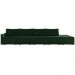 Sofá Ilha Modulado Milos 392cm Puff Lateral Veludo Verde G33 - Gran Belo