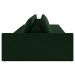 Sofá Ilha Modulado Milos 392cm Puff Lateral Veludo Verde G33 - Gran Belo