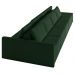 Sofá Ilha Modulado Milos 392cm Puff Lateral Veludo Verde G33 - Gran Belo