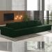 Sofá Ilha Modulado Milos 392cm Puff Lateral Veludo Verde G33 - Gran Belo