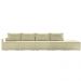 Sofá Ilha Modulado Milos 432cm Puff Lateral Bouclê Off White G33 - Gran Belo