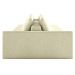 Sofá Ilha Modulado Milos 432cm Puff Lateral Bouclê Off White G33 - Gran Belo