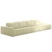 Sofá Ilha Modulado Milos 432cm Puff Lateral Bouclê Off White G33 - Gran Belo