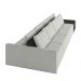 Sofá Ilha Modulado Milos 432cm Puff Lateral Cinza Preto Manchado Linho/PU G33 - Gran Belo