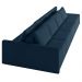 Sofá Ilha Modulado Milos 432cm Puff Lateral Veludo Azul Marinho G33 - Gran Belo