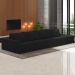 Sofá Ilha Modulado Milos 432cm Puff Lateral Veludo Cinza Escuro G33 - Gran Belo