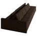 Sofá Ilha Modulado Milos 432cm Puff Lateral Veludo Marrom G33 - Gran Belo
