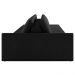 Sofá Ilha Modulado Milos 432cm Puff Lateral Veludo Preto G33 - Gran Belo
