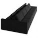 Sofá Ilha Modulado Milos 432cm Puff Lateral Veludo Preto G33 - Gran Belo