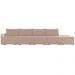 Sofá Ilha Modulado Milos 432cm Puff Lateral Veludo Rosê G33 - Gran Belo