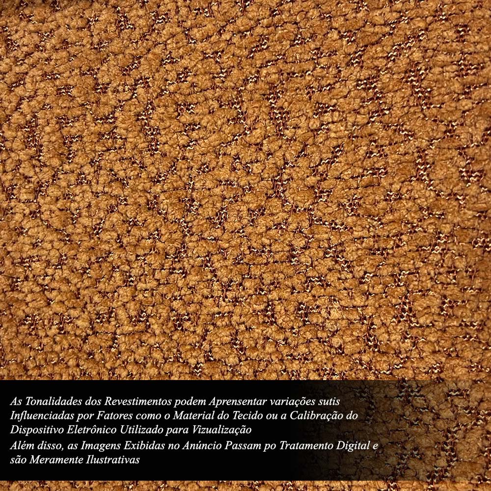 Sofá Ilha Sala de Estar Modulado Dakota Encosto Almofadas Soltas Bouclê Rústico Terracota G33 - Gran Belo