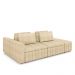 Sofá Ilha com Encosto e Almofadas Móveis Olimpo 245cm Modulado Bouclê Bege G45 - Gran Belo