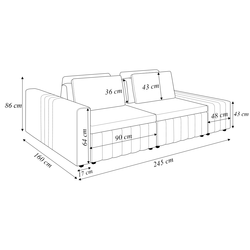 Sofá Ilha com Encosto e Almofadas Móveis Olimpo 245cm Modulado Bouclê Branco G45 - Gran Belo