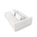 Sofá Ilha com Encosto e Almofadas Móveis Olimpo 245cm Modulado Bouclê Branco G45 - Gran Belo