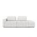 Sofá Ilha com Encosto e Almofadas Móveis Olimpo 245cm Modulado Bouclê Branco G45 - Gran Belo