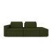 Sofá Ilha com Encosto e Almofadas Móveis Olimpo 245cm Modulado Linho Verde G45 - Gran Belo