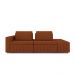 Sofá Ilha com Encosto e Almofadas Móveis Olimpo 265cm Modulado Linho Terracota G45 - Gran Belo