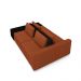 Sofá Ilha com Encosto e Almofadas Móveis Olimpo 265cm Modulado Linho/PU Terracota/Preto G45 - Gran Belo