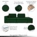 Sofá Ilha com Encosto e Almofadas Móveis Olimpo 265cm Modulado Veludo Verde G45 - Gran Belo