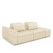 Sofá Ilha com Encosto e Almofadas Móveis Olimpo 285cm Modulado Bouclê Off White G45 - Gran Belo