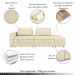 Sofá Ilha com Encosto e Almofadas Móveis Olimpo 285cm Modulado Bouclê Off White G45 - Gran Belo