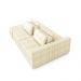 Sofá Ilha com Encosto e Almofadas Móveis Olimpo 285cm Modulado Bouclê Off White G45 - Gran Belo