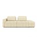 Sofá Ilha com Encosto e Almofadas Móveis Olimpo 285cm Modulado Bouclê Off White G45 - Gran Belo