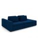 Sofá Ilha com Encosto e Almofadas Móveis Olimpo 285cm Modulado Veludo Azul Marinho G45 - Gran Belo