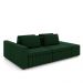 Sofá Ilha com Encosto e Almofadas Móveis Olimpo 285cm Modulado Veludo Verde G45 - Gran Belo
