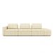 Sofá Ilha com Encosto e Almofadas Móveis Olimpo 335cm Modulado Bouclê Off White G45 - Gran Belo