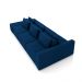 Sofá Ilha com Encosto e Almofadas Móveis Olimpo 335cm Modulado Veludo Azul Marinho G45 - Gran Belo