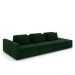Sofá Ilha com Encosto e Almofadas Móveis Olimpo 335cm Modulado Veludo Verde G45 - Gran Belo