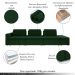 Sofá Ilha com Encosto e Almofadas Móveis Olimpo 335cm Modulado Veludo Verde G45 - Gran Belo