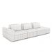 Sofá Ilha com Encosto e Almofadas Móveis Olimpo 365cm Modulado Bouclê Branco G45 - Gran Belo