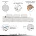 Sofá Ilha com Encosto e Almofadas Móveis Olimpo 365cm Modulado Bouclê Branco G45 - Gran Belo