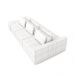 Sofá Ilha com Encosto e Almofadas Móveis Olimpo 365cm Modulado Bouclê Branco G45 - Gran Belo