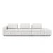 Sofá Ilha com Encosto e Almofadas Móveis Olimpo 365cm Modulado Bouclê Branco G45 - Gran Belo