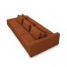 Sofá Ilha com Encosto e Almofadas Móveis Olimpo 395cm Modulado Linho Terracota G45 - Gran Belo