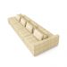 Sofá Ilha com Encosto e Almofadas Móveis Olimpo 425cm Modulado Bouclê Bege G45 - Gran Belo