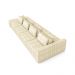 Sofá Ilha com Encosto e Almofadas Móveis Olimpo 425cm Modulado Bouclê Off White G45 - Gran Belo