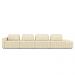Sofá Ilha com Encosto e Almofadas Móveis Olimpo 425cm Modulado Bouclê Off White G45 - Gran Belo