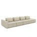 Sofá Ilha com Encosto e Almofadas Móveis Olimpo 425cm Modulado Linho Bege G45 - Gran Belo