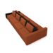 Sofá Ilha com Encosto e Almofadas Móveis Olimpo 425cm Modulado Linho/PU Terracota/Preto G45 - Gran Belo