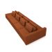 Sofá Ilha com Encosto e Almofadas Móveis Olimpo 465cm Modulado Linho Terracota G45 - Gran Belo