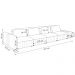 Sofá Ilha com Encosto e Almofadas Móveis Olimpo 505cm Modulado Bouclê Branco G45 - Gran Belo