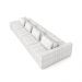 Sofá Ilha com Encosto e Almofadas Móveis Olimpo 505cm Modulado Bouclê Branco G45 - Gran Belo