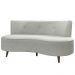 Sofá Living 2 Lugares 135cm Aang Pés Palito Linho Cinza G33 - Gran Belo